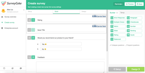 Easy drag&drop to create a professional survey by yourself.