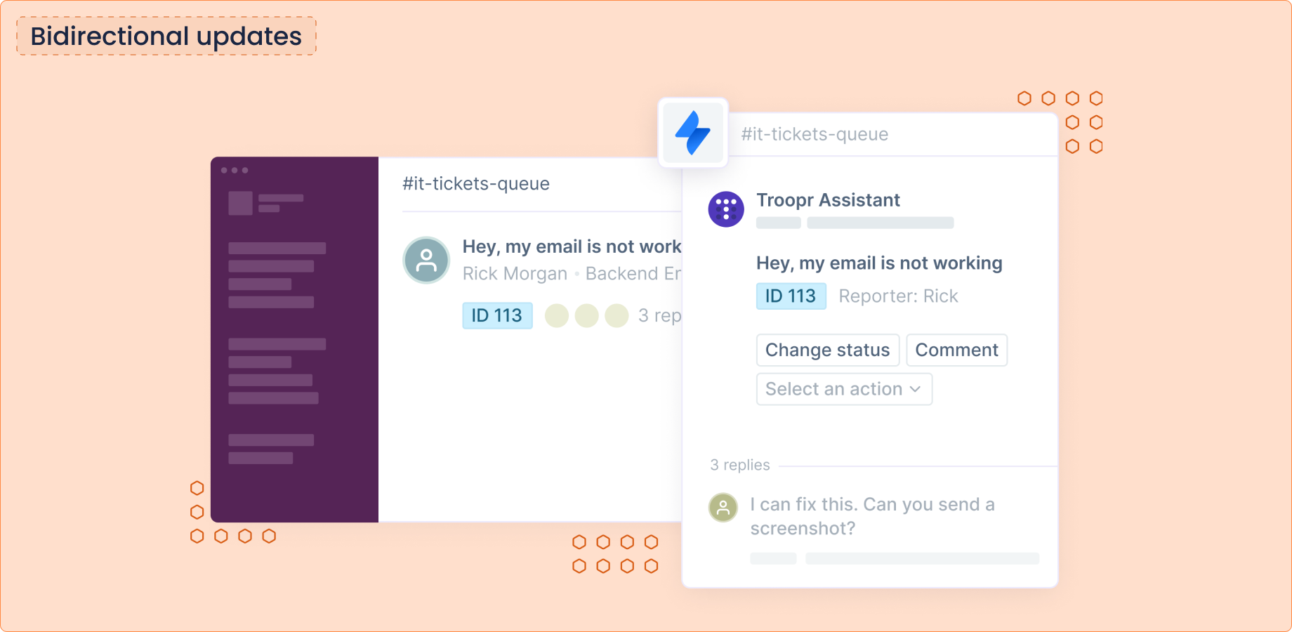 Bidirectional updates between Slack and Jira