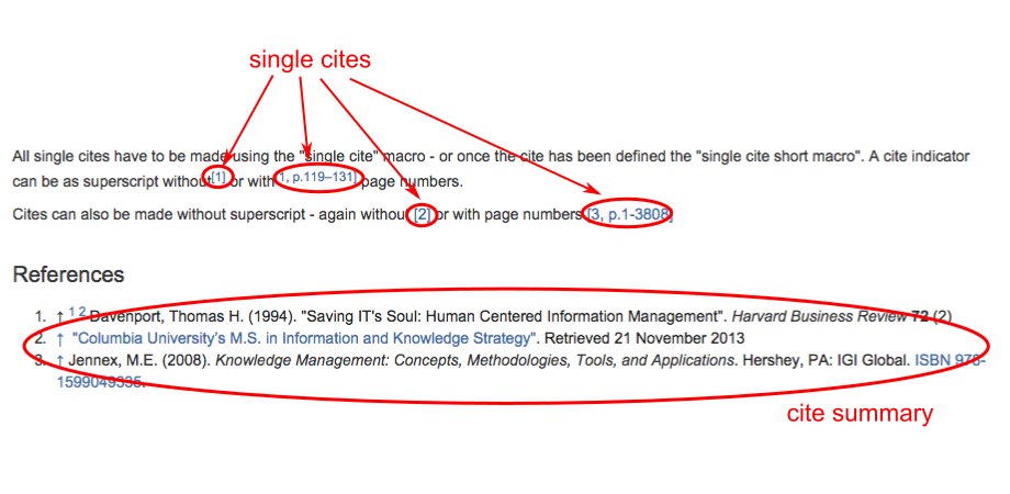Simple Cite output