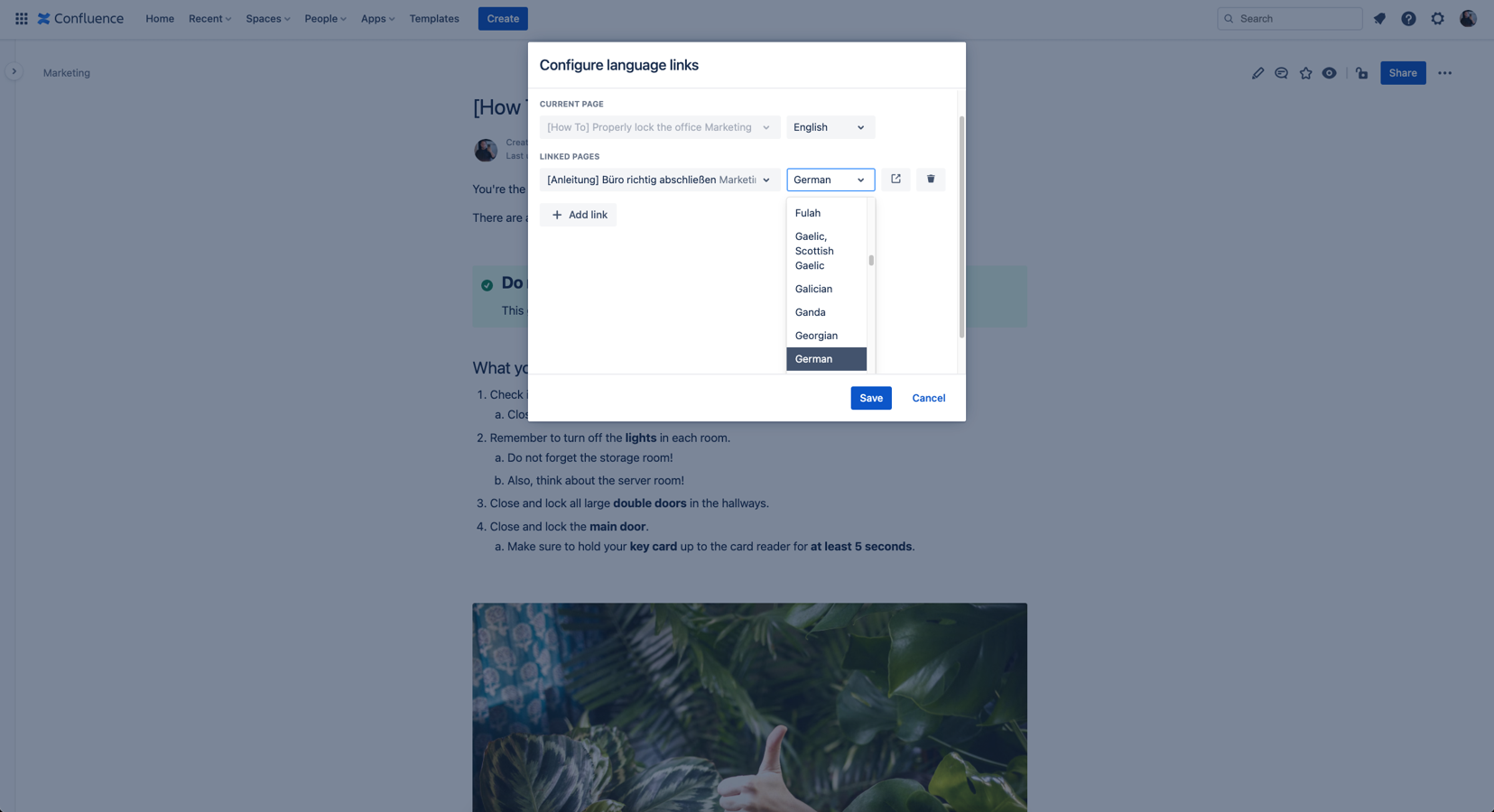 Create links between translations in no time. Select the language of your page, add the URL and language of the translated page and that’s it! You can choose from any language when creating translation links.