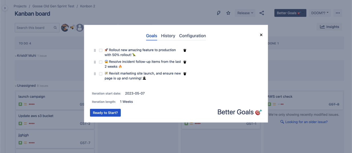 Create Goals with a click! Secure & open-sourced!