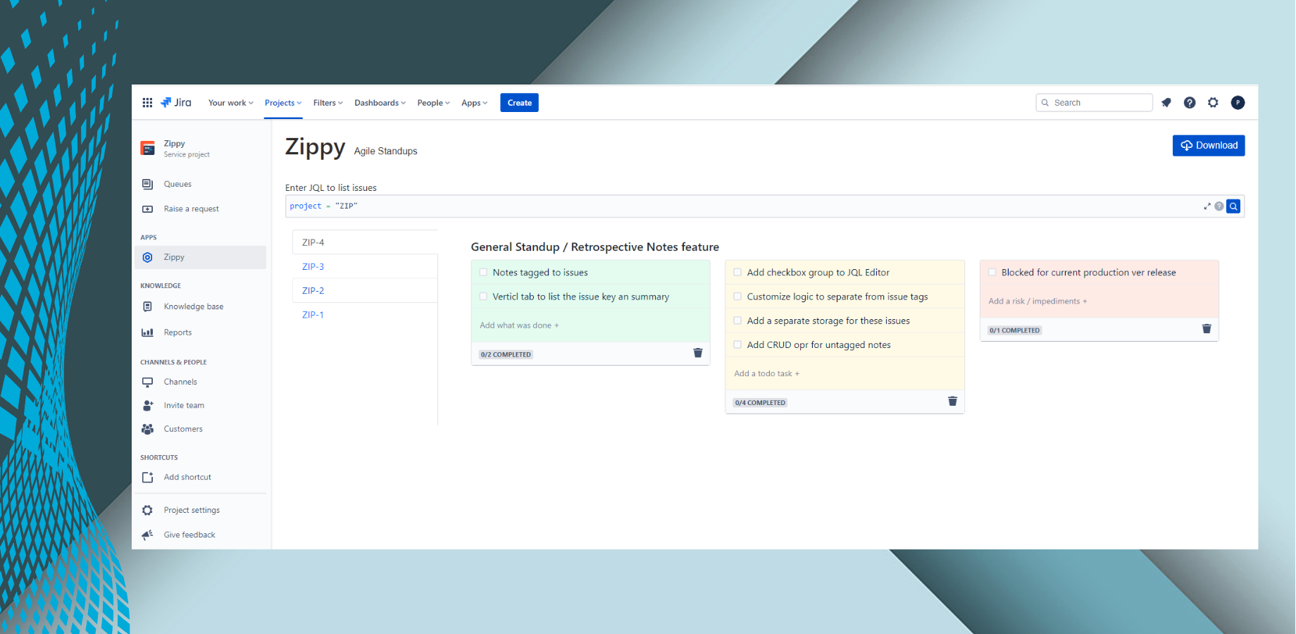 Record the standup notes in a quick time