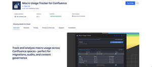 Macro Usage Tracker for Confluence