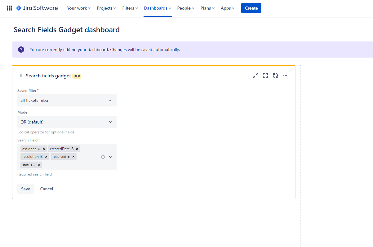 Configure for your users on a shared dashboard