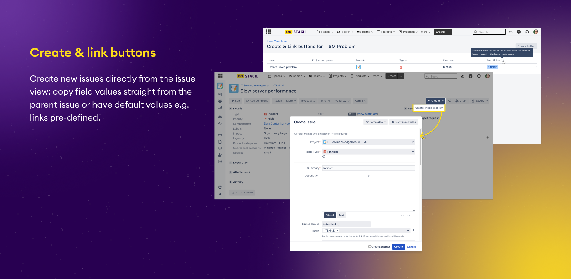 Create and link to expand your workflow