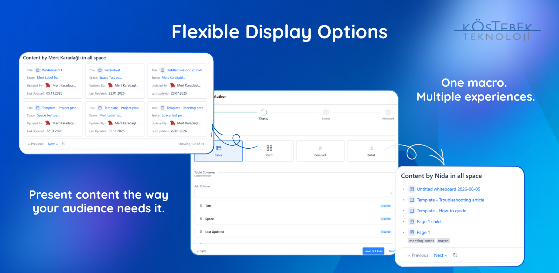 Flexible Display Options