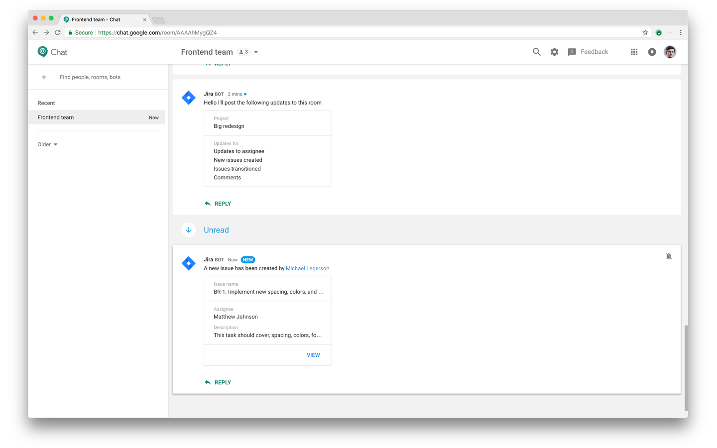New issue updates