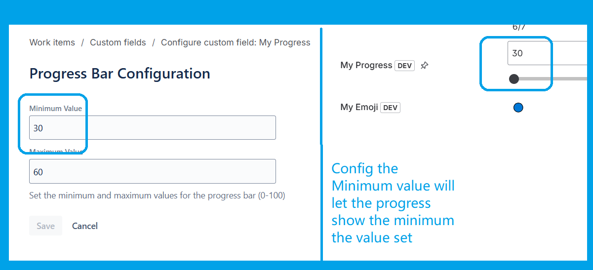 Progress bar to keep track of the status