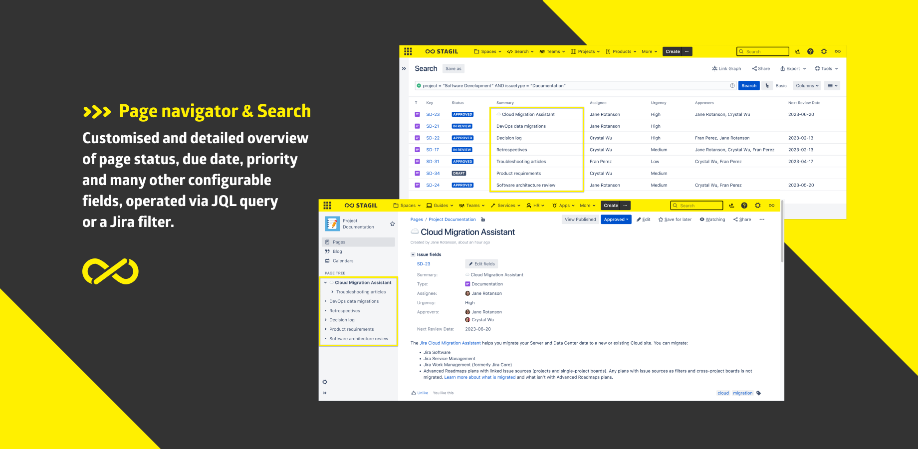 Page management in Jira