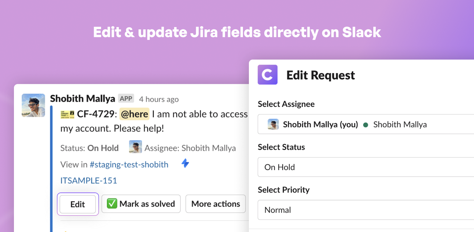Take Jira actions without leaving Slack