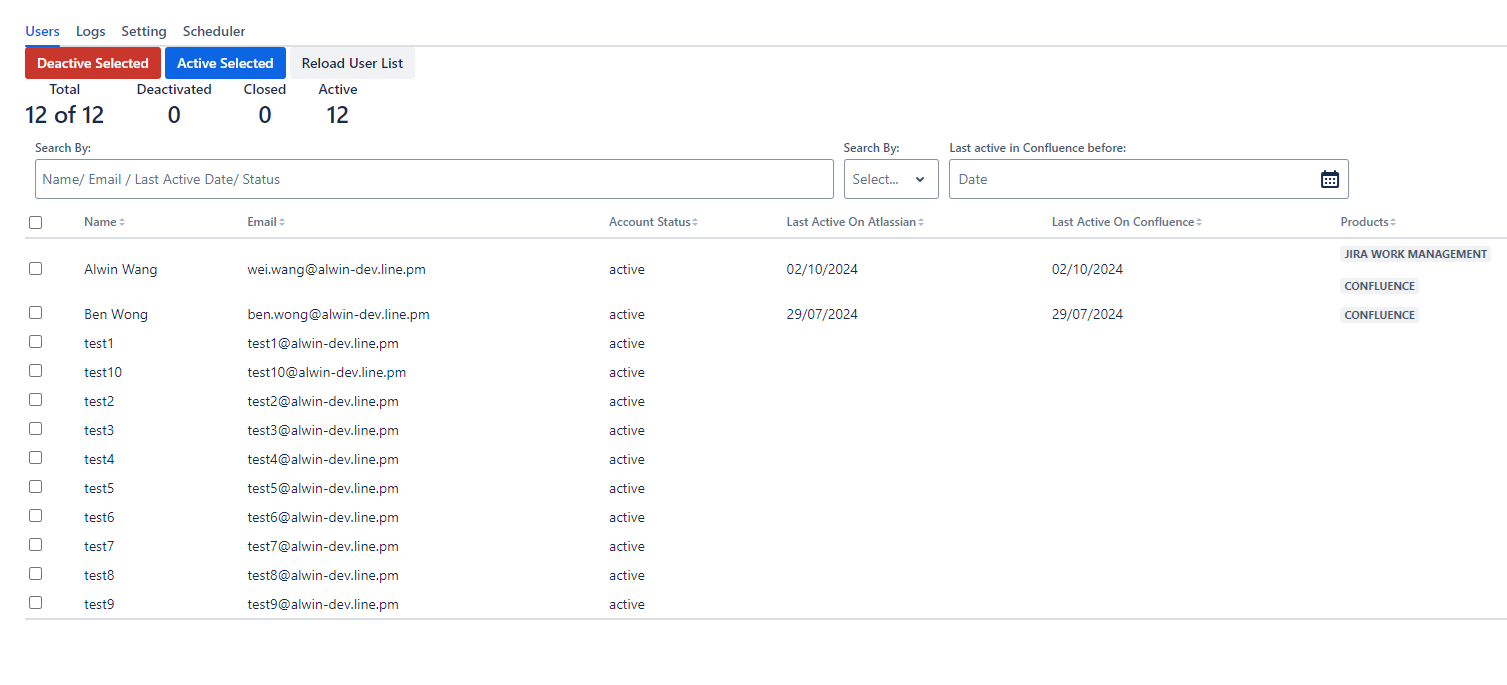Bulk user management