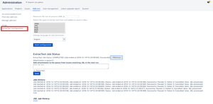 Admin page allows for changing languages and fine control over how ExtracText should function.