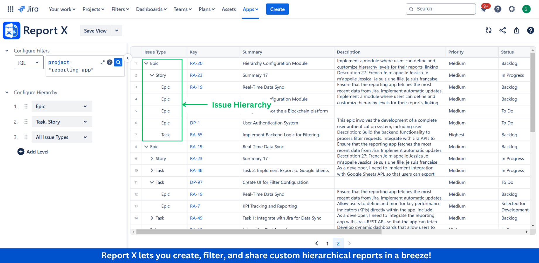 Unified Linked Issue View