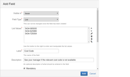 Adding a list field