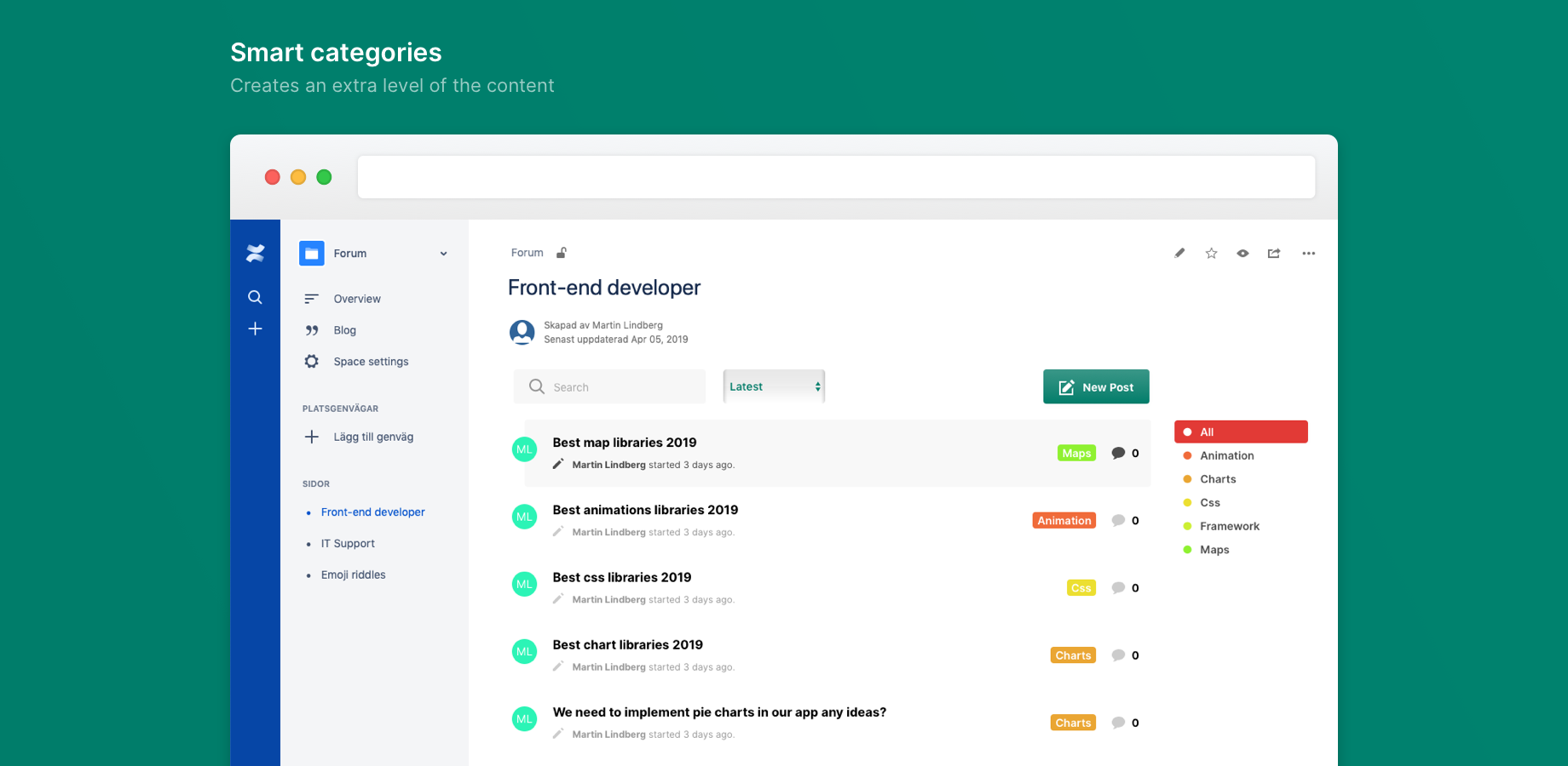 Structure your forum with smart categories