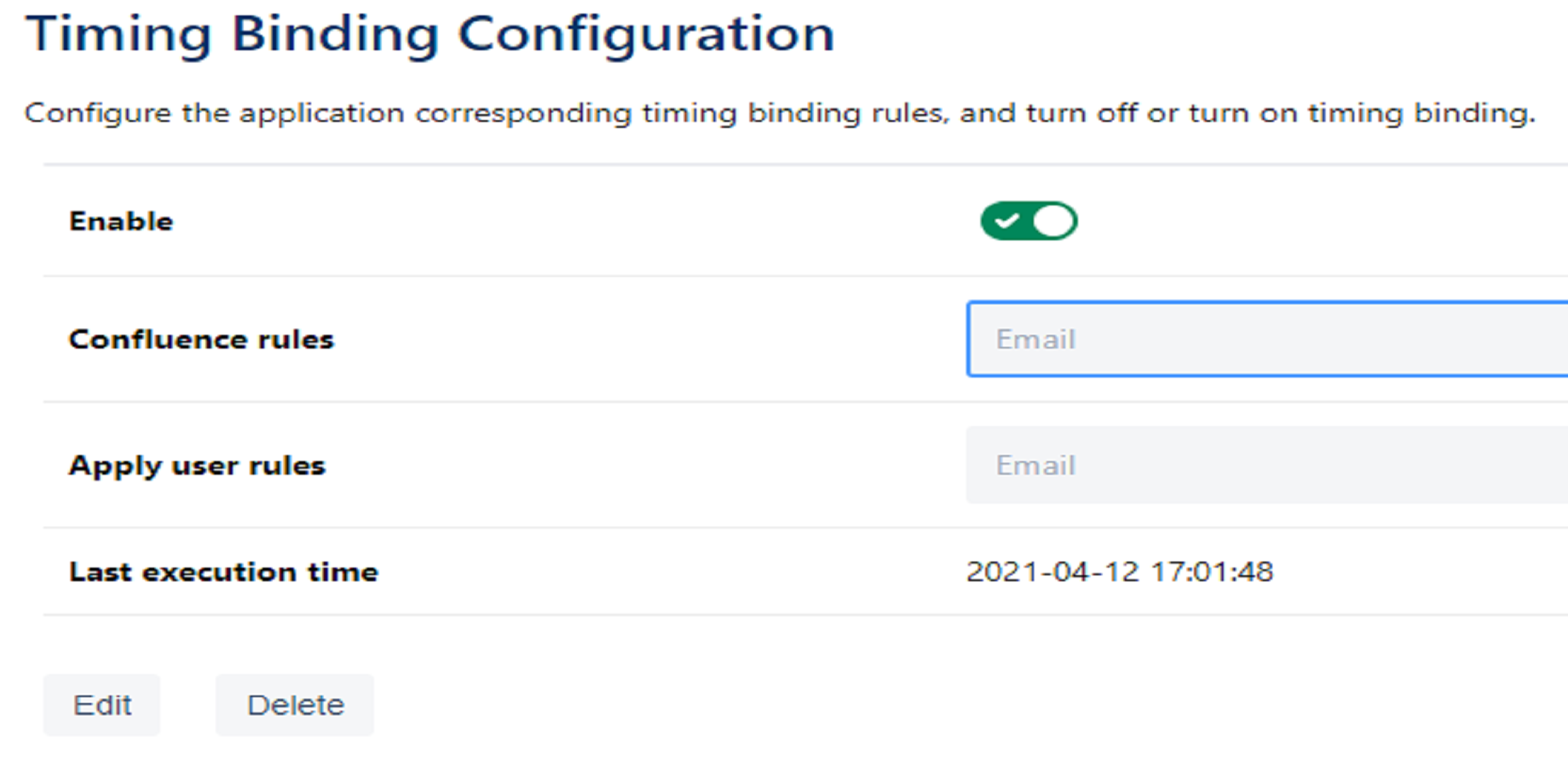 Timed automatic user binding.