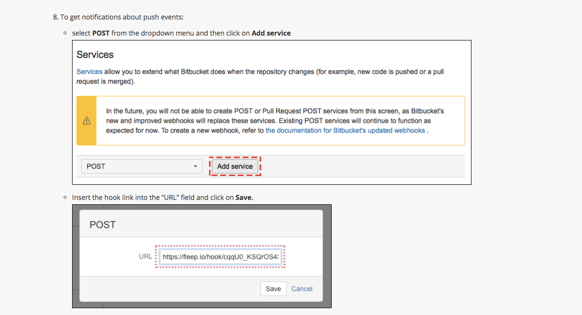 Get notifications about push events