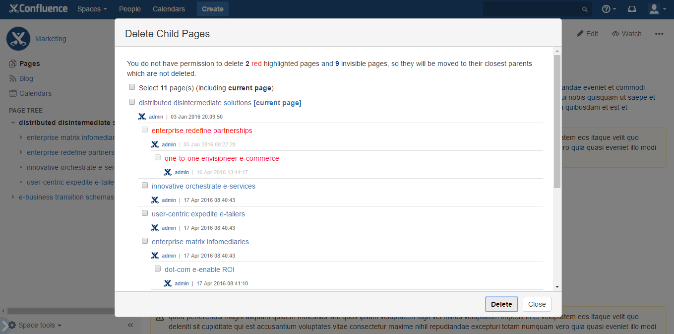 Keep the structure of pages