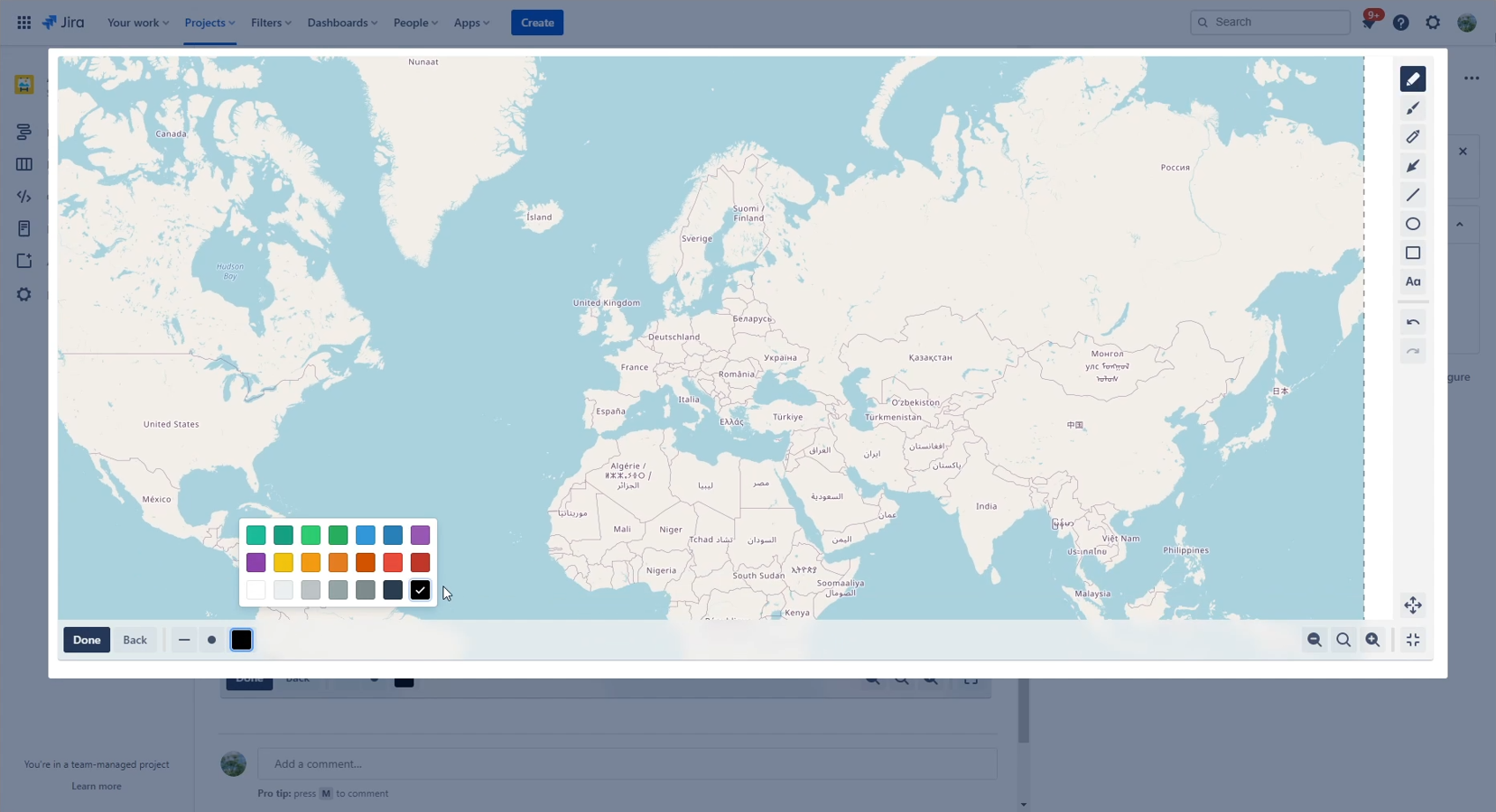 Full screen view of the Quick Sketch image edition