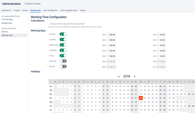 Business hours configuration