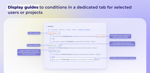 Displaying guides in a dedicated tab, visibility of which you can set for selected user groups or projects