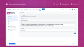 Request Type search configuration for the Main search on Customer Portal.