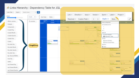 Export  tree hierarchy of a work item right to the to dependency table from issue view