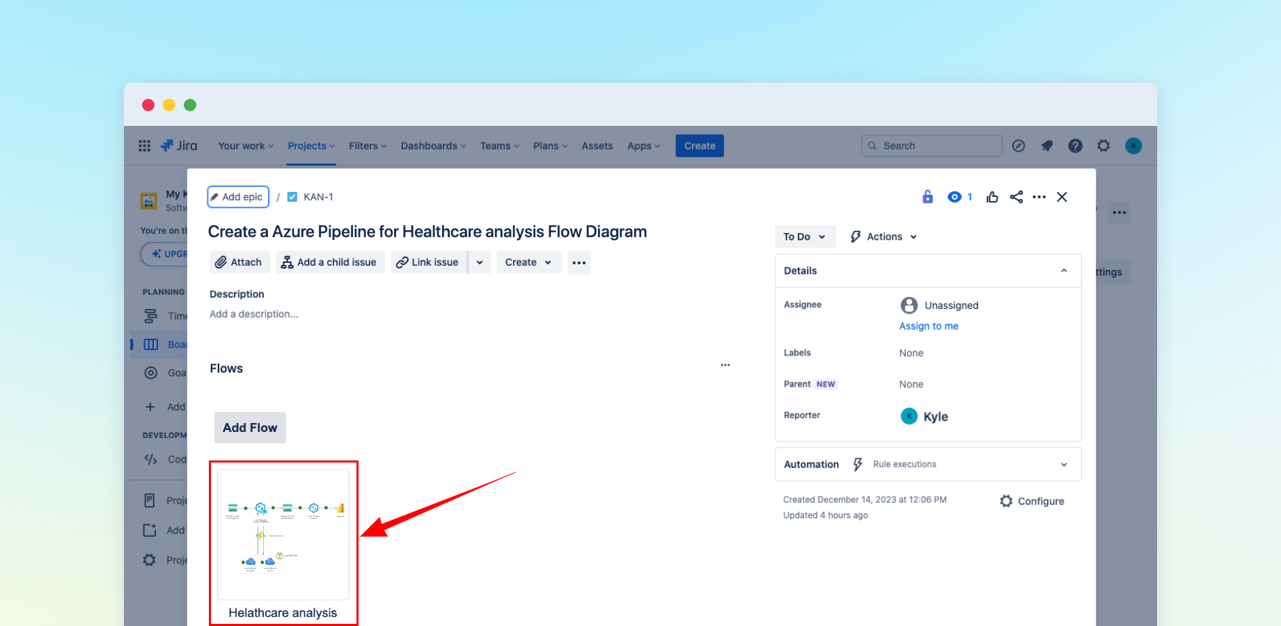 Insert Flowcharts into Jira tasks in one click.