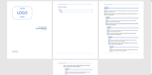 Blue Hierarchical Indented Template