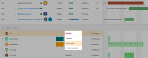 With custom resource calendars, the app takes into account each assignee's availability to ensure accurate completion timeline