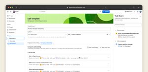 Build your own onboarding templates. Jira work items for HR, IT and managers, plus a welcome page in Confluence.