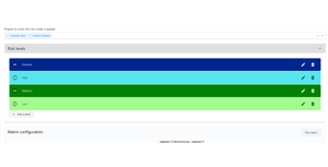 Customize the set of exposures according to your organization's standards. Add new exposure levels, rename existing ones, change their colors, and change their severity ordering.