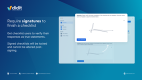 Request users to sign completed checklists
