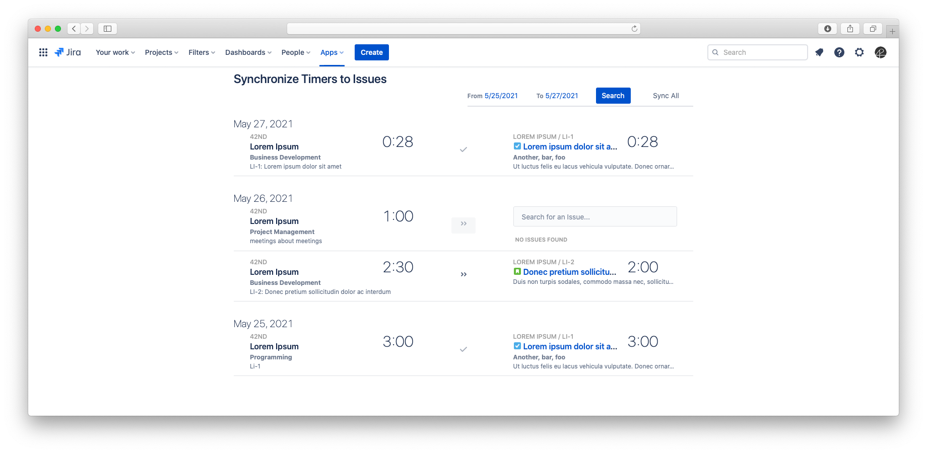 Synchronize Timers to Issues