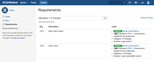 Advanced search syntax, filter by properties, Jira issues or Confluence links.
