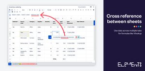 Use data across multiple tabs for formulas like Vlookup.