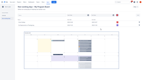 Visualize blackout periods where you want to limit deliveries due to holidays and/or important events. Appropriate periods will be colored on Roadmap and Calendar with hints outlined. Also available in Gadgets.