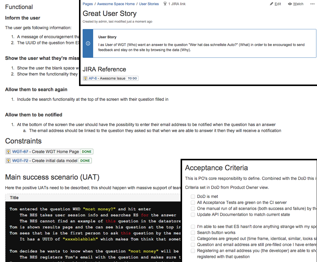 Create a User Story
