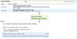 Exchange comments between Salesforce and Jira