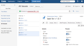 Search issues using new JQL subversions() function