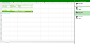 Your spreadsheet saves versions automatically. Simply search through and restore different versions in Excellentable.