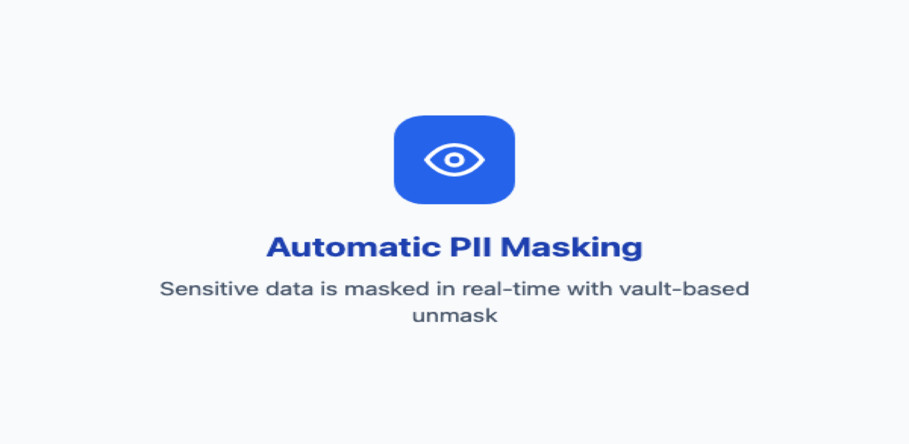 Data masking interface showing sensitive data protection