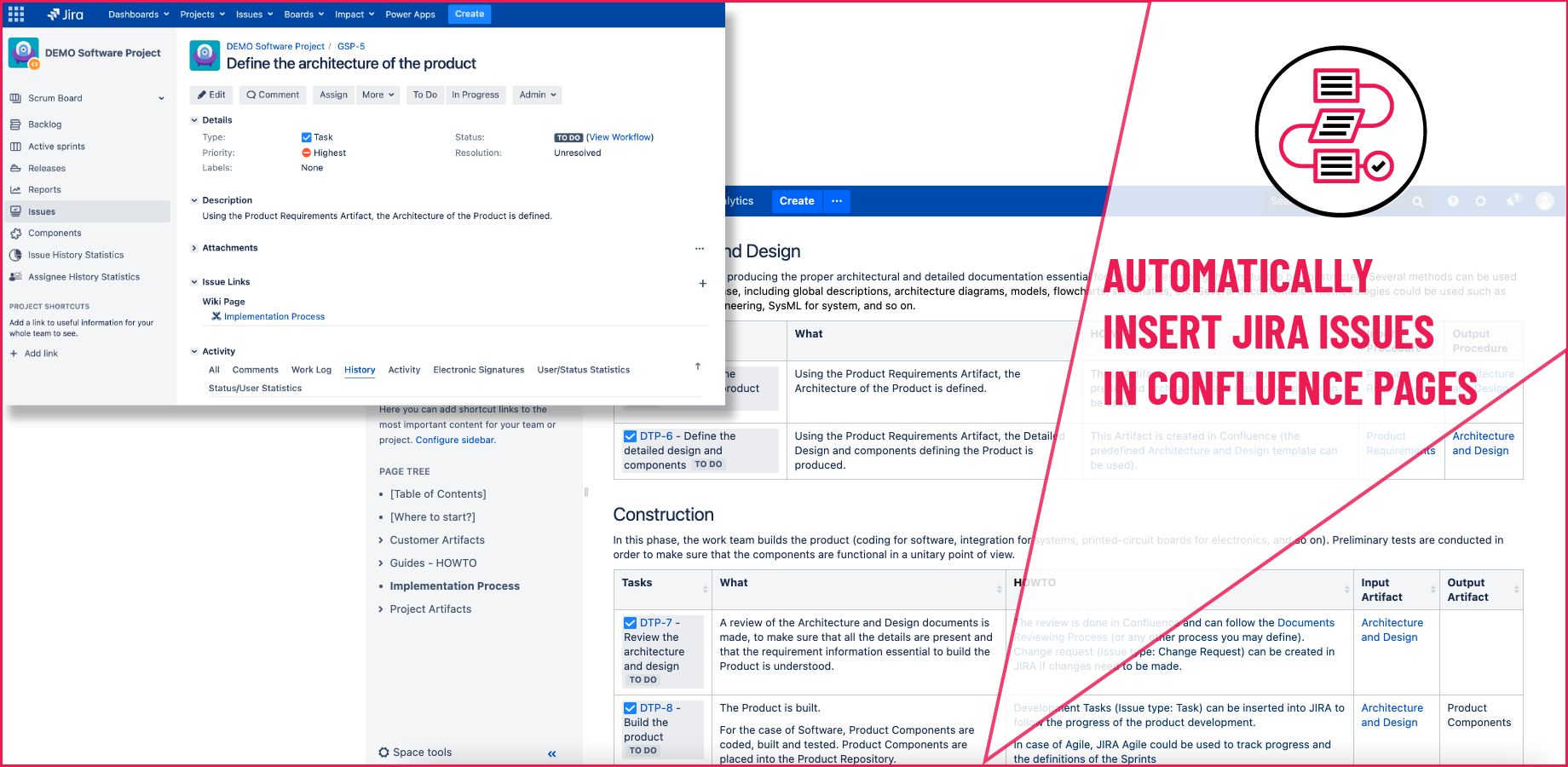 Automatically insert Jira issues in Confluence pages