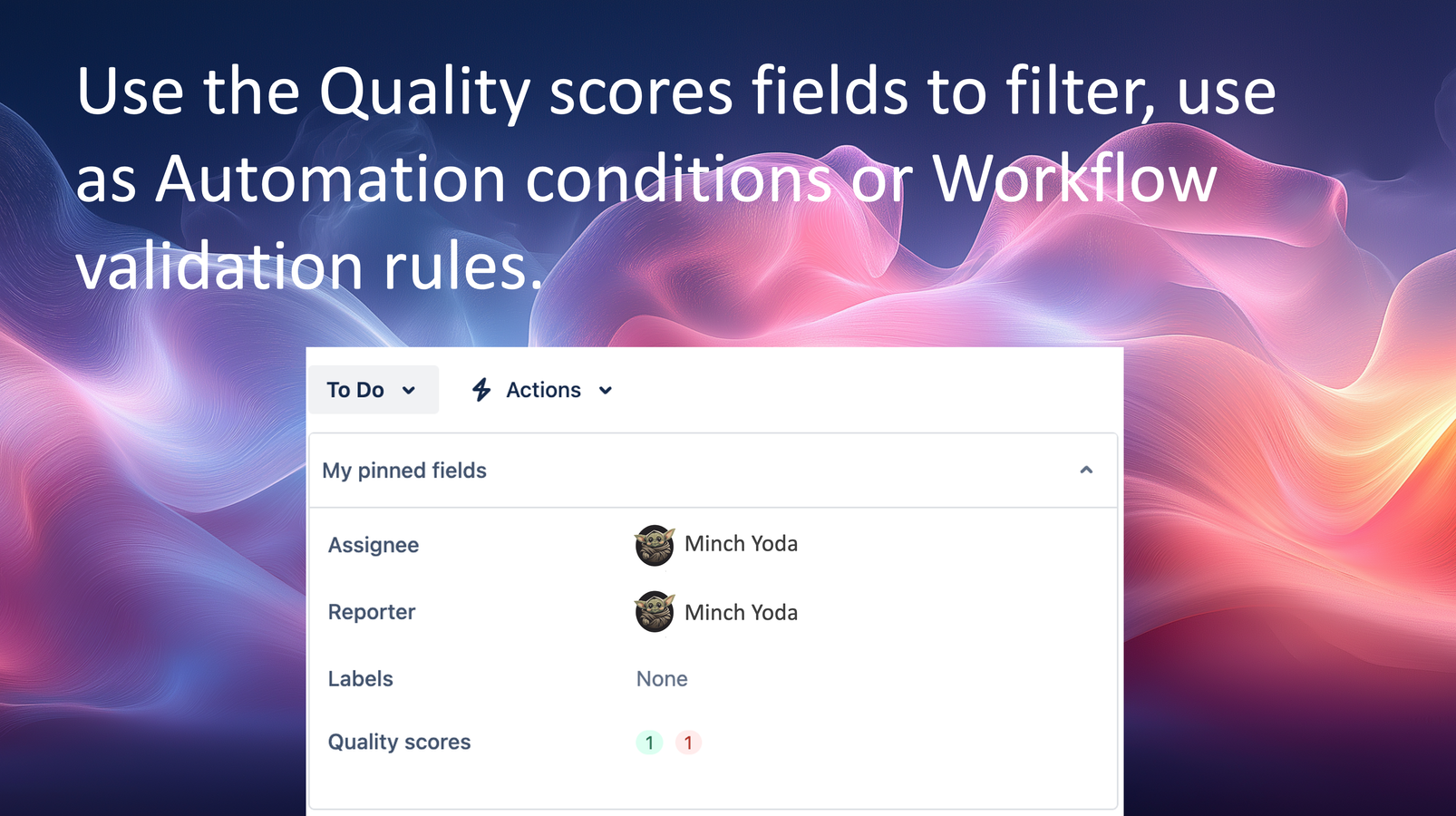 Quality score fields