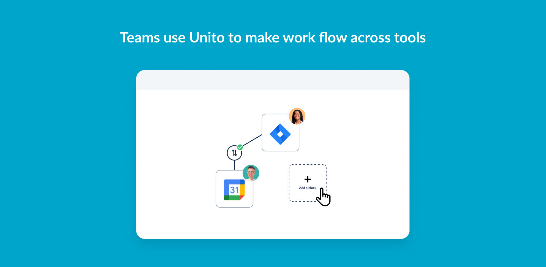 Teams use Unito to make work flow across tools