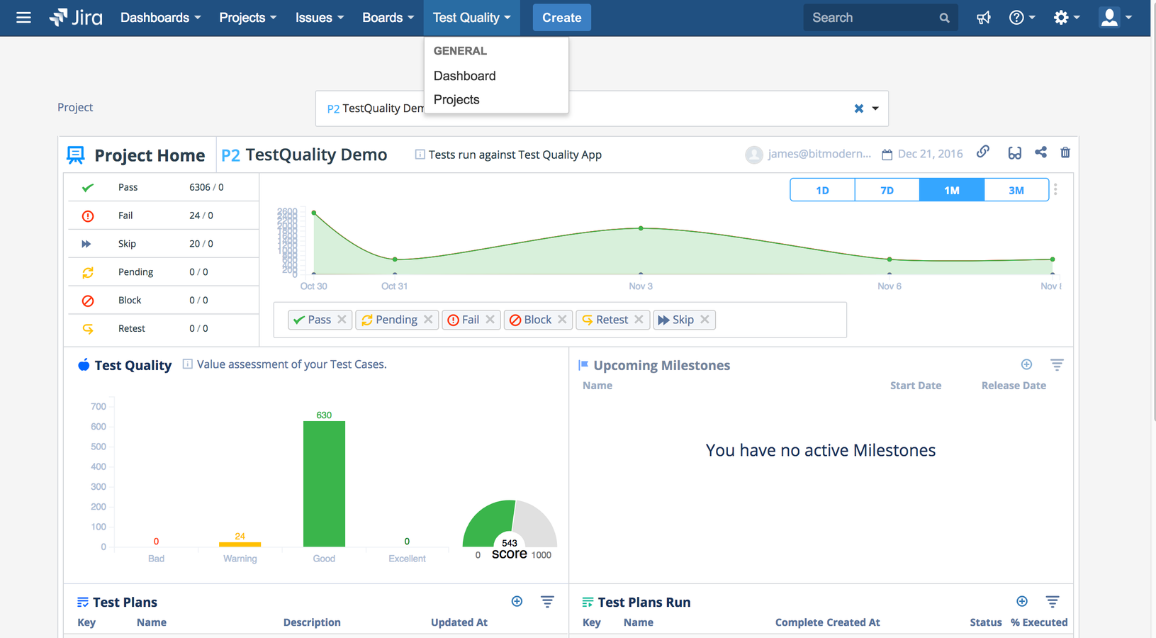Dynamicaly Analyze your JIRA Test Data