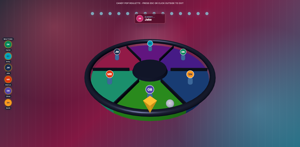 Roulette: the wheel spins, the pointer decides.