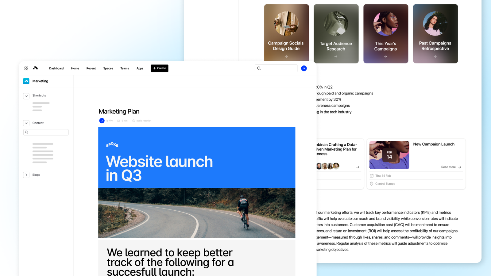 Beautiful Confluence page