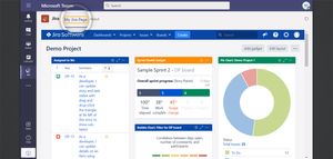 Your Jira dashboards in Microsoft Teams.