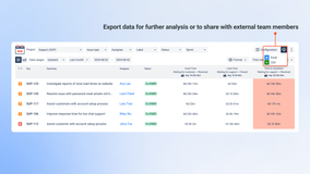 Export Jira Data in Time Metrics Tracker app